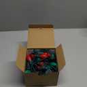 25FT C7 Vintage Christmas String Lights with 27 Red & Green Ceramic Bulbs, Hanging Outdoor & Indoor String Lights for Christmas Decor (Green Wire)