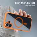 2 x for iPhone 16 Plus case Orange, Compatible with magsafe, Military Grade Protection, Shock Resistant Slim Magnetic Case, Fingerprint Resistant, Lens Full Cover for iPhone 16 Plus (6.7")