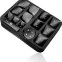 14PCS Inner Door Power Window Switch Replacement Button Trim Stickers Cover Kit Compatible with Benz A B C E G GLA CLA GLK ML GLE Class W204 W212 W166 X166 X204 and Tesla Model S X