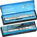 VIBELITE Extendable Magnetic Flashlight with Telescoping Magnet Pickup Tool-Cool Gadget Birthday for Men, Dad, Husband, Him, Father, Mechanic,Tech, Handyman, Boyfriend, Women, Silve