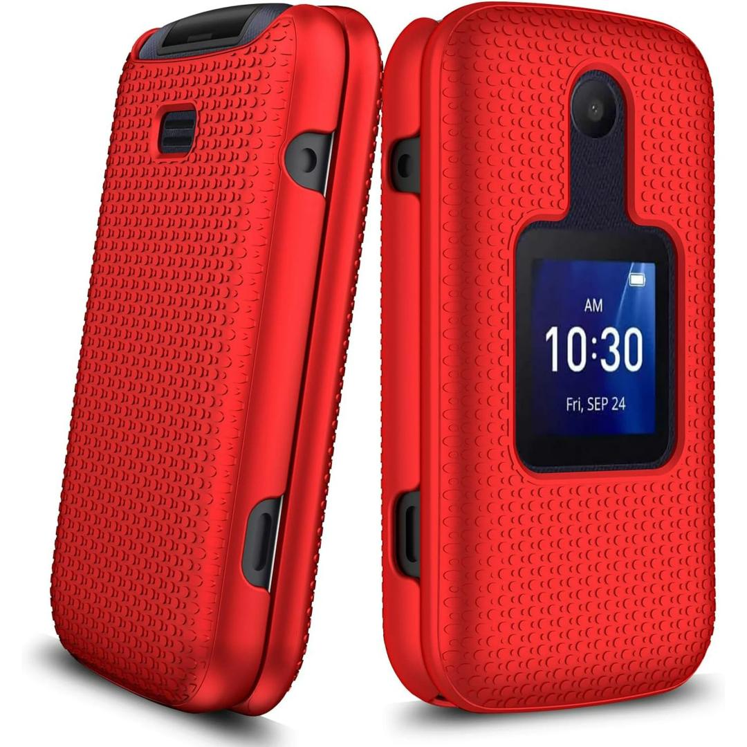 Case for Alcatel Go Flip 4 (T-Mobile, Metro PCS) / TCL Flip Pro Phone (Boost Mobile, US Cellular, Verizon) - Red