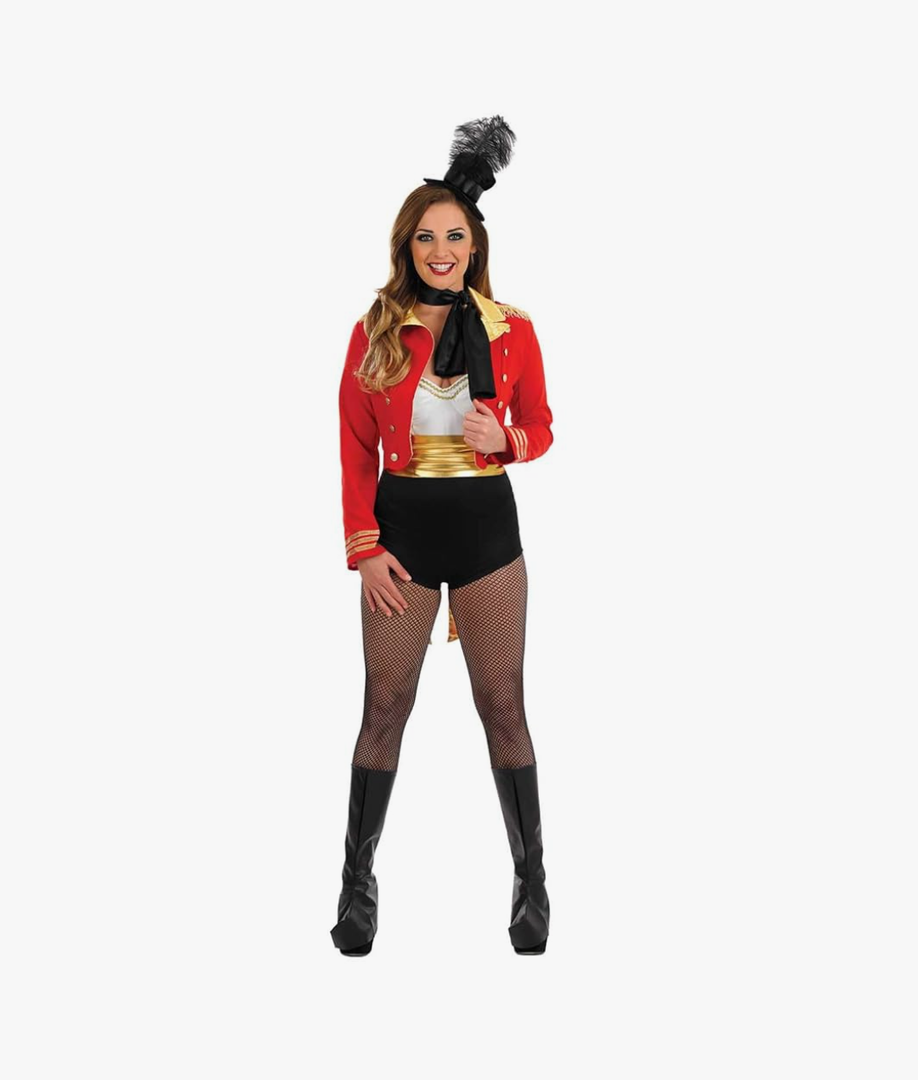fun shack Womens Circus Ringmaster Costume, Lion Tamer Outfit for Women, Ringmaster Dress for Themed Parties S