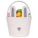CubesLand Easter Baskets Easter Egg Hunt Baskets for Kids, Cute Bunny Gift Basket for Baby Easter Decorations Party Supplies Grey White 9.8 x 7.8 x 7.8