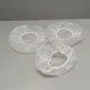 Shower Caps, 3 Pcs Waterproof Bath Caps Plastic Reusable Shower Caps Elastic Band Bath Hair Hat for Women Ladies Spa Salon