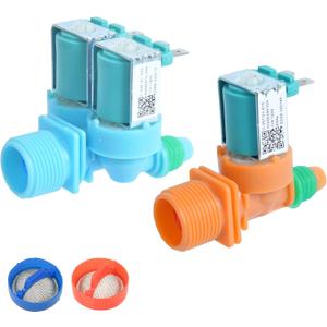 Upgrade DC62-00311F and DC62-30314V Washer Water Inlet Valve Set Compatible with Samsung Washer WA40J3000AW/A2-01 WA40J3000AW/A2-11