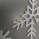 Bucherry 12 Pcs Wooden Snowflake Table Decor 3D Snowflake Tabletop Signs and Centerpiece for Christmas Xmas Winter Wonderland Decorations Home Party(White)