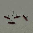 CNC 2 Pairs Bicycle V-Brake Pads, Bike 70mm V Brake Blocks Set, Cantilever Brake Pads (70mm-Red Black)