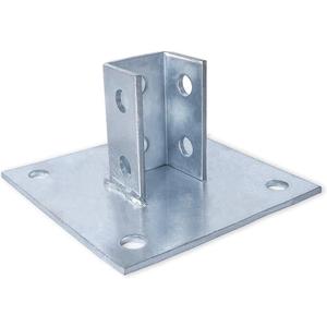 Skelang Post Base, 4 Holes Square Mount for 1-5/8 Single Strut Channel