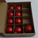 AOMOONOA Red Glass Christmas Ball Ornaments, 2.36” Christmas Hanging Ornaments Set of 9 Xmas Baubles for Holiday Party Xmas Tree Decorations Gifts