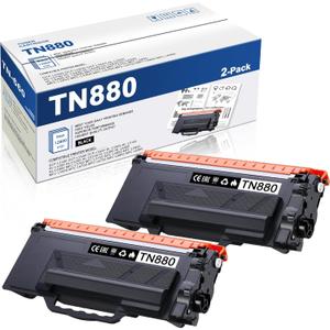 TN-880 Toner Replacement for Brother TN-880 Black Super High Yield Toner Cartridge HL-L6200DW HL-L6200DWT HL-L6400DW HL-L6400DWT MFC-L6700DW MFC-L6750DW MFC-L6900DW Printer Toner (2 Pack, Black)
