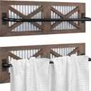 Autumn Alley Farmhouse Rustic Towel Rack Holder - Wood Towel Rack - Farmhouse Towel Holder for Rustic Bathroom and Farmhouse Kitchen Style Dcor - 18" Wall Mounted, Set of 2, Rustic Brown