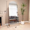 56x21 Gold Arched Full Length Mirror with Aluminum Frame Full Body Mirror