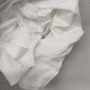 White Ruffle Shower Curtain - Farmhouse Cloth Bathroom 72 x 72 Inches Texture Fashion, Double Layer Fabric, Not See Through