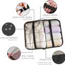 8 Set Packing Cubes for Suitcases Travel Luggage Packing Organizers,Travel Essentials Accessories Luggage Organizer with Shoe Bag Tioletry/Laundry Bag(Black)