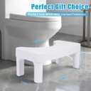 Resze Squatty Potty for Adults, 6.7" Toilet Stool, Non-Slip Bathroom Stool, Toilet Stool Squat Adult, Poop Stool for Bathroom,Portable Foot Rest for Travel, Adults, Seniors, Kids, Lightweight, White