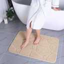 M22 Super Soft Water Absorbnet Microfiber Bathroom Rug, Shower Bath Mats for Bathroom Non-Slip Machine Washable for Doorway/Kitchen/Bathroom/Laundry Room/Bedroomb 3x3