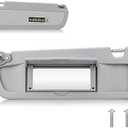Sun Visor for 2006-2011 Honda Civic EX LX Sedan SI Coupe, Left Driver Side Gray Sunvisor Replacement 83280-SNA-A01ZA