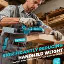 Ecarke 5-Inch Random Orbital Sander Compatible with Makita 18V Battery, 350W Brushless Palm Sander, 12,000 RPM 6 Variable Speed with 20PCS Sandpapers, Dust Bag for Woodworking, No Battery