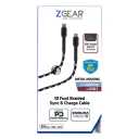 Zgear MFi Lightning/C Fast Charge Braided Cable with EnduraTech 10ft