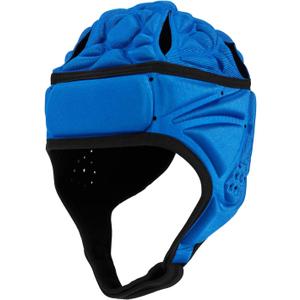 Rugby Headguards, Soft Football Helmet, Youth 7v7 Rugby Helmet Soft Padded Headgear Rugby Helmet Headguard Autism Special Needs Head Protection for Adults Kids, Youth / Adult 21 - 25 (Blue)