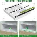 PAKETA 4 Pack Expandable Pull Out Cabinet Organizer, 21'' Deep Pull Out Drawers for Cabinets,Upgrade 3 Slide Rails Sliding Drawer for Kitchen Cabinet Organizer with Adhesive Nano Film (White)