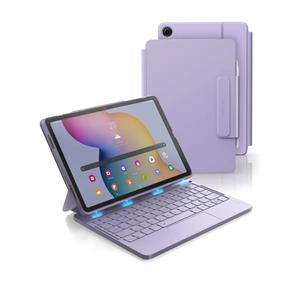 Dexnor for Samsung Galaxy Tab A9+ Plus Case with Keyboard, Ultra-Light Magnetic Folio Keyboard Cover with Multi-Touch Trackpad Backlit Stylus Holder for 11" Samsung Galaxy Tab A9+ Plus (2023), Purple