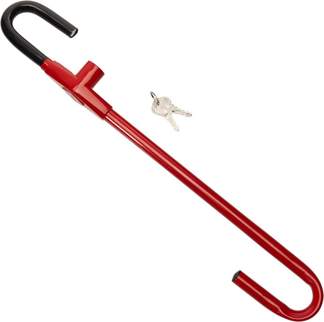 Winner International The Club CL303 Pedal to Steering Wheel Lock, Red, 5.25 Inch