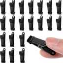 20 Pcs Metal Small Alligator Clamps, Mini Spring Clamps Crocodile Small Clamp for Crafts Paper Photo, 1.58 x 0.5 Inch Mini Clips Hanging for Wires Photo Snacks Paper Christmas DIY Decoration (Black)