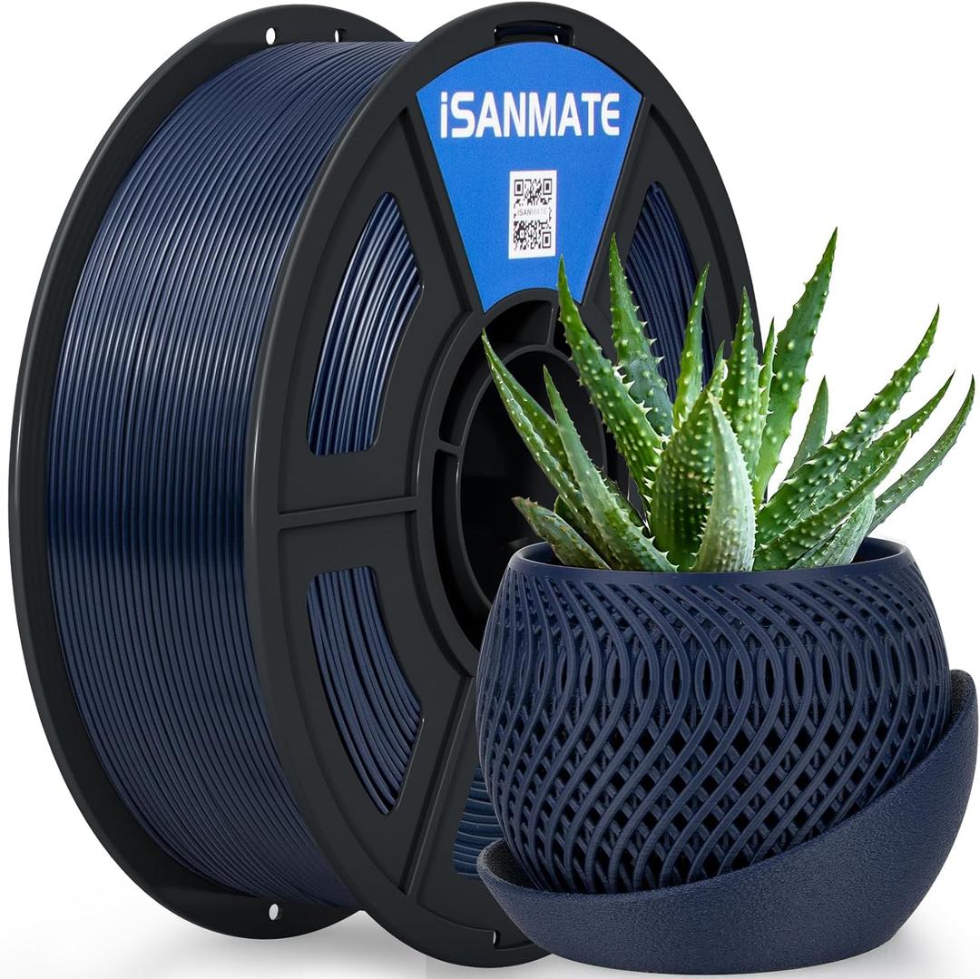 iSANMATE 3D Printer Filament ASA Navy Blue, UV & Weather Resistant ASA Filament Perfect for Outdoor Functional Parts, for Bambu Lab 3D Printers, AMS, AMSLite, 1kg Spool (2.2lbs)
