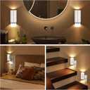 4 Pack LED Plug-in Wall Night Light with Dimmable 0-300 Lumens, 3000K Soft White, Auto On/Off Light Sensor & Adjustable Head for Hallway, Stairs, Bedroom