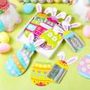 Qunclay 12 Pack Easter Gift Card Holders Easter Egg Money and Card Sleeves Holders Ornaments Bunny Ear Cash Gifts for Spring Christian Holiday Surprise Party Favors Basket Stuffers Gift Tag Decoration