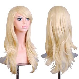 ANESHE Wigs 28" Long Wavy Hair Heat Resistant Cosplay Wig for Women (Light Blonde)