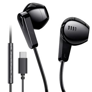 USB C Headphones for Samsung Galaxy s25 S24 S23 Ultra S22 Type C Headphones for iPhone 16 15 Pro Max Plus iPad Pro Pixel 8 Earphones with Microphone Volume Control Wired Earbuds Recording Music