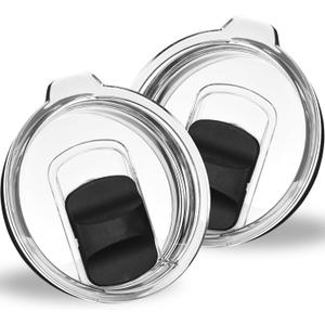 Tumbler Lids for Yeti, 2 Pack 20 oz Magnetic Replacement Tops for Yeti 20 oz Tumbler, 16 oz Pints, 10/24 oz Mug, 10 oz Lowball, Spill Proof Covers with Magnetic Slider for Ozark Trail, Old Style Rtic