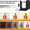 Light Box Photography 24"x24" with 240LED Lights and 4 Color Backdrops Photo Box with Lights, Foldable Light Box with Adjustable Brightness, 3000-6500K Dimmable Portable Picture Box Shooting