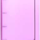 A4 4-Holes Round Ring View Binders Plastic Cover, Refillable Notebook Journal Binder File Folder, Loose Leaf Sheet Protector/DIY Scrapbooking/Binder Cover Protector (Purple)