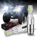 P15D H6M LED Motorcycle Bulbs 1700LM 6500K White, Super Bright LED Fog Light Bulbs compatible with Yamaha ATVS YFM350 400 450 660 700 Raptor(Pack of 2)