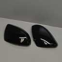 X AUTOHAUX Car Rear View Driver Passenger Side Mirror Cover Cap Replacement Gloss Black for Jaguar E-Pace F-Pace for Land Rover Discovery Sport Evoque 2015-2019