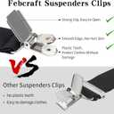 Suspenders for Men 1 Inch Wide,Strong Metal Clips with rubber,Men's Suspenders Xback pad Rubber Adjustable