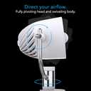 Vornado Pivot Clip Personal Air Circulator, 3-Speed, Portable Desk Fan with Multi-Surface Clip, 360-Degree Adjustable Axis, 9 in Tall, 4 in Diameter, Whisper Quiet, Ice White