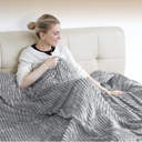 Heated Blanket - King Size Electric Blanket 100" x 90" Soft Flannel Heating Blanket with 10 Time Settings, 6 Heat Settings, Machine Washable with Over-Heat Protection (Gray)