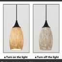 ANYLOVE Vintage Art Brown Pendant Lighting,1-Pack Hand Glass Hanging Light Fixture,Adjustable Cord for Kitchen,Hallway,Dining Room