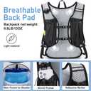 Lightweight Hydration Backpack, Running Backpack with 2L Water Bladder, Hydro Water Daypack for Cycling Hiking Rave for Men Women