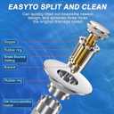 Sink Stopper Hair Catcher,(2PCS) Pop-up Sink Drain Strainer with Removable Stainless Steel Strainer Basket Hair Catcher, Bathroom Sink Strainer for Bathroom Sink Stopper Replacement