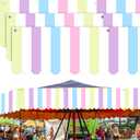 Preboun 3 Pcs Carnival Awning Decorations Tent Circus Hanging Decorations Carnival Banner Concession Stand Sign Canopy Awning for Pirate Summer Party, 9.84''x78.74'' (Warm Color)