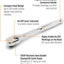 GEARWRENCH 1/2" Drive 120XP Full Polish Chrome Flex Head Teardrop Ratchet | 81306XP