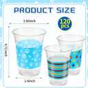 60 Pcs 16oz Dog Paw Print Plastic Cups, 3 Styles Birthday Party Decoration, Normal