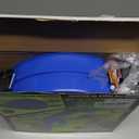 KETIEE Flex Tracks 16Ft for Kids: Flexible Race Car Ramp Track with 4 Small Racecars and 8 Suction Cups Compatible with Diecast 1/64th Cars, Rolls Up Portable Racetrack for Ages 3 & Up (Blue)