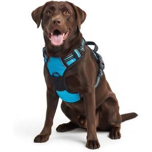 No Pull Dog Harness, Reflective Comfortable Vest Harness with Easy Control Handle Adjustable Soft Padded Pet Vest for Small to X-Large Dogs (Approx Weight:49.60-99.20 LB)