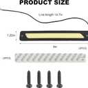 2 PCS Car LED Strip Light, 12V Super Bright Daytime Running Light LED Lamp with Adhesive Tape, Waterproof Driving Lamp Strip Flexible Exterior Accessories for Most Vehicles